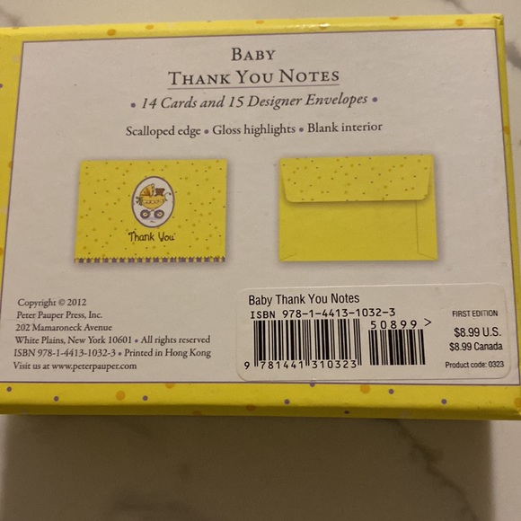 One brand new box baby of thank you cards. - Picture 2 of 4